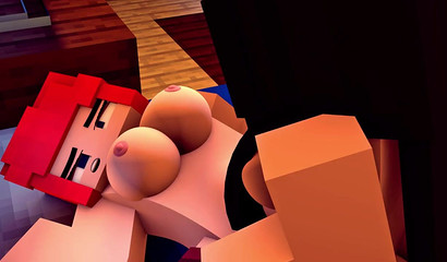 Minecraft porn capturing the naughty essence of a cock-crazed Futanari