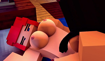 Minecraft porn capturing the naughty essence of a cock-crazed Futanari