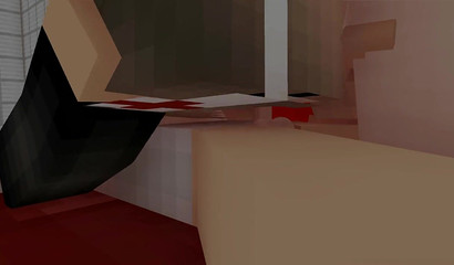 Enfermeira Minecraft a cuidar de um pénis Hentai com os seus lábios cicatrizantes POV