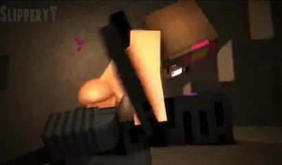 Ebony Minecraft hunk destroying a hole that keeps asking for more