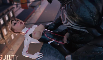 Cum-hungry twat creeping inside a vicious 3D monster's mind