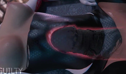 Cum-hungry twat creeping inside a vicious 3D monster's mind