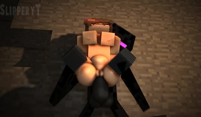 Grande cazzo nero che trasforma una figa di Minecraft in una sensazione di squirting