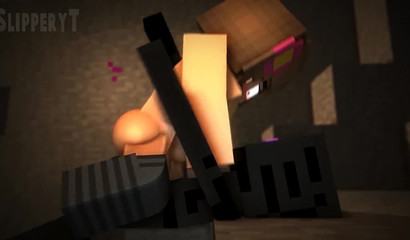 Grande cazzo nero che trasforma una figa di Minecraft in una sensazione di squirting