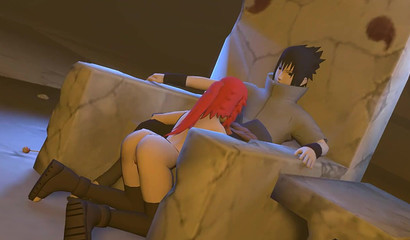 3D Hentai letting Sasuke Uchiha reveal his fiery passion for redheads