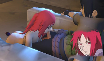 3D Hentai letting Sasuke Uchiha reveal his fiery passion for redheads