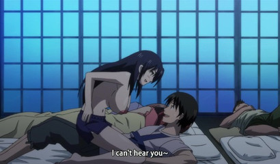 Busty Hentai beauty fingering her hole is a voyeur's dream cum true