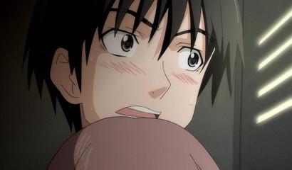 Busty Hentai beauty fingering her hole is a voyeur's dream cum true