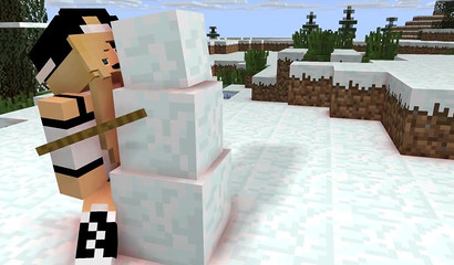 You can even nail the hell of the Snowman in Minecraft
