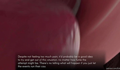 Shrunken chick gets lost among the giantess vore's massive lady hole