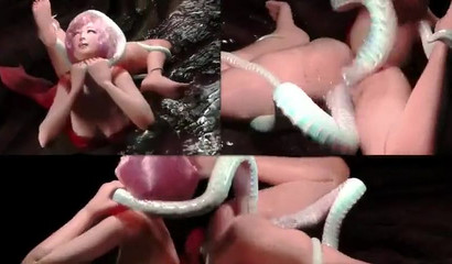 I'd want tentacle nailing me like that if I were this anime cutie