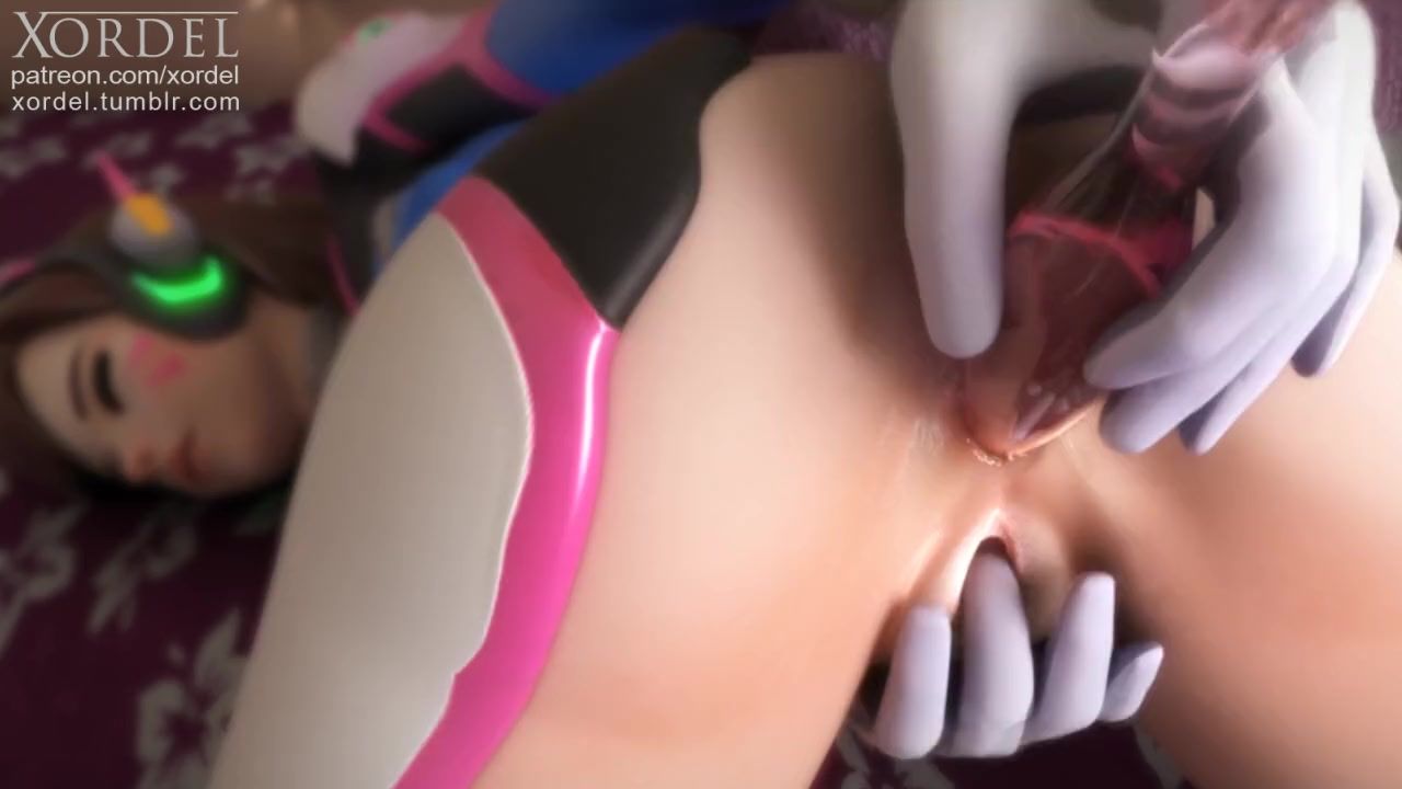 Анальная мастурбация с мультяшной сучкой D.Va, очень жарко! 