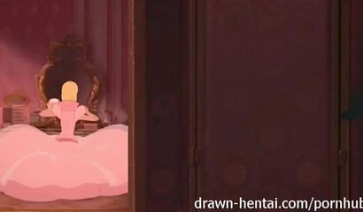 Disney princesses Tiana and Charlotte have lesbian sex