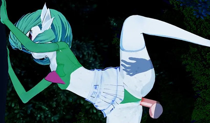Cartoon 3D animation with fucking Gardevoir from Pokemon"