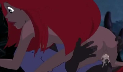 A beauty with a big booty Ariel fucks in a boat with a prince