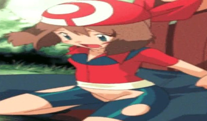 Busty fille Mae du dessin animé Pokemon" suce la bite et se fait baiser"