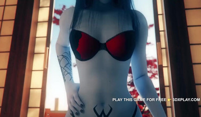 Rodeo on top of a dick with a Widowmaker rider, porn cartoon Overwatch