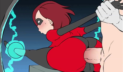 The superheroine Elastigirl is raped in anal by a huge bandit member