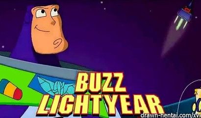 A big-boobed villain with a big head fucks with Buzz Lightyear