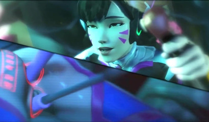 Cartoon nymphomaniac D.Va fucks even when playing on the console
