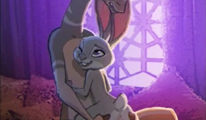Bunny Judy rides a big moose penis in a 3d porn cartoon