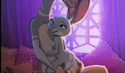 Bunny Judy rides a big moose penis in a 3d porn cartoon