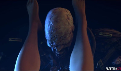 Jill Valentine meets pure Resident Evil in a form of an enormous dick