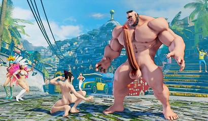 I'd give in to the Street Fighter monster cock as well