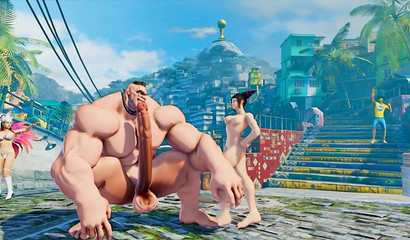 I'd give in to the Street Fighter monster cock as well