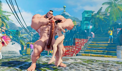 I'd give in to the Street Fighter monster cock as well