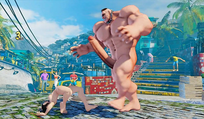 I'd give in to the Street Fighter monster cock as well