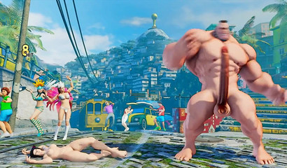 I'd give in to the Street Fighter monster cock as well