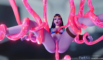 I dare you to last through the end - Overwatch Widowmaker tentacled