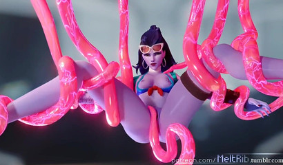 I dare you to last through the end - Overwatch Widowmaker tentacled
