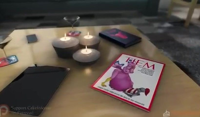 Zoe needs help digesting her steamy furry 3D dinner