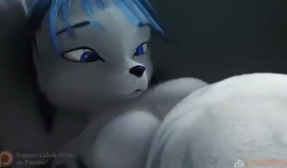 Zoe needs help digesting her steamy furry 3D dinner