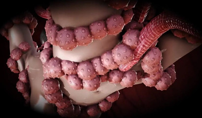 Sweet 3D tentacles can't leave this anime hottie alone