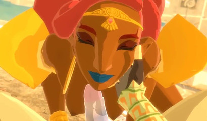 POV Urbosa cleans Link's huge hose with her magical mouth