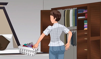 The magical necklace turns him into a smoking hottie