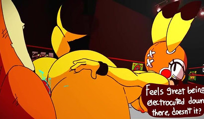 Hentai Pikachu chick lights up the sky with every orgasm