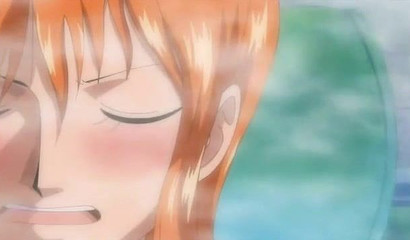 Nami can't take a shower in One Peace