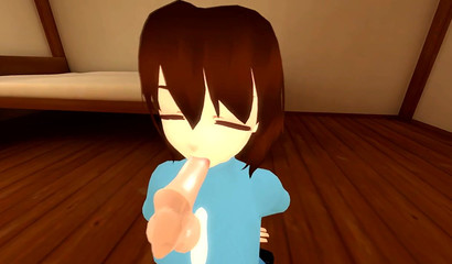 Undertale Frisk and the chick's obsession with dicks 3D