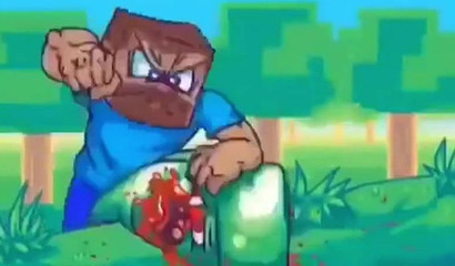 Creeper Brutal Destroyed By Minecraft Steve (hd)