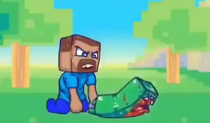 Creeper Brutal Destroyed By Minecraft Steve (hd)