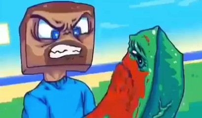 Creeper Brutal Destroyed By Minecraft Steve (hd)