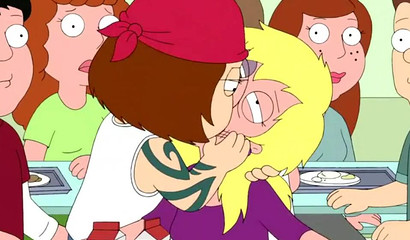 Family Guy - Meg Hits Her Bitch And Kisses Her - Meg Griffin Kisses Connie
