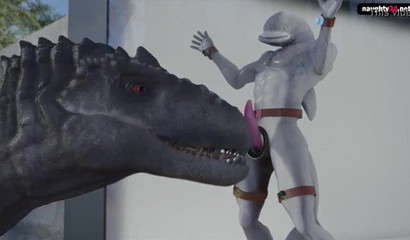 Brutal Furry Bdsm T-rex Fellatio