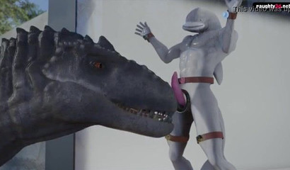 Brutal Furry Bdsm T-rex Fellatio