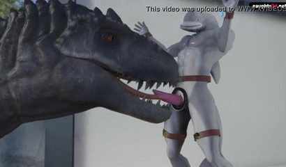 Brutal Furry Bdsm T-rex Fellatio