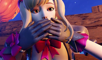 Halloween porn with a cartoon girl D.Va